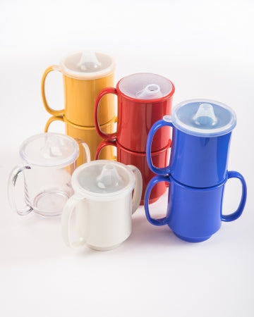 24 Two handled mugs - Blue